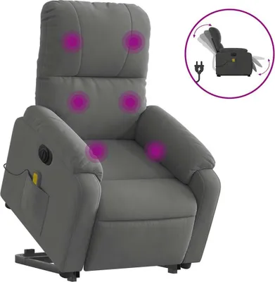 Produktbild von vidaXL Massagesessel Aufstehhilfe Elektrisch Dunkelgrau