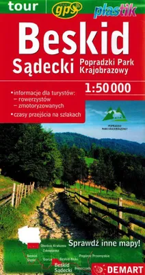 Productafbeelding van Toeristische kaart van de Beskid Sądecki, schaal 1:50.000