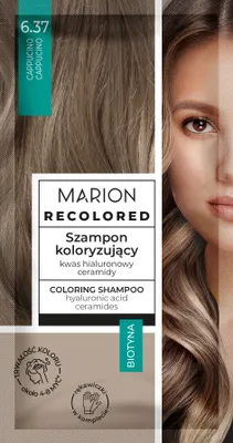 Zdjęcie produktu dla Marion Recolor Szampon Koloryzujący Do Włosów 6.37 Cappuccino