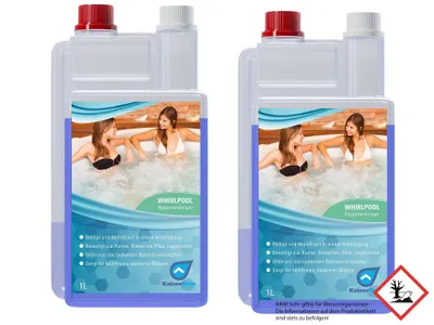 Produktbild von KaiserRein 2 x 1 L (2 L) Whirlpool Desinfektionsmittel für die zuverlässige Wasserpflege I Whirlpool Reiniger Desinfektion I Whirlpoolreiniger, Poolreiniger