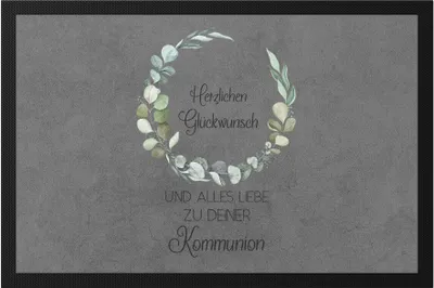 Produktbild von Alles Liebe zu deiner Kommunion Fußmatte Kommuniongeschenk Christentum Kirche
