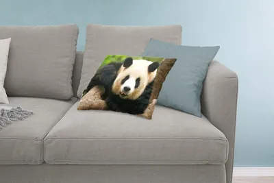 Produktbild von MuchoWow® Zierkissen Sofakissen Wohnzimmer Dekokissen 60x40 cm Tiere - Panda - Bäume - Kopfkissen - Polster mit Foto