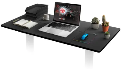 Produktbild von Duronic TT140 BK Schreibtisch | Tischplatte 140 x 60 x 1,9 cm | Schreibtischplatte für individuellen Tisch | Ideal für höhenverstellbare Workstation | Sitz-Steh-Schreibtisch für Home-Office und Büro