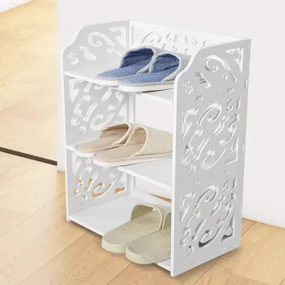 Zdjęcie produktu dla Półka na buty, 3 półki, PVC, biała