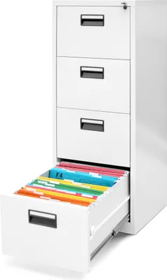 Produktbild von Aktenschrank Büroschrank Stahlschrank weiß  132x46x62