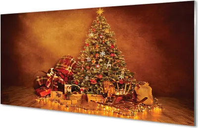 Produktbild von Glasbilder 120x60 Wandkunst Weihnachtsbeleuchtung Dekoration Geschenke