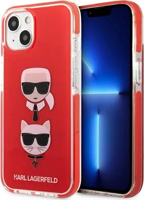 Image de Karl Lagerfeld Klhcp13Stpe2Tr Iphone 13Mini 5.4 Hardcase Czerwony/Red Karl&Choupette Head
