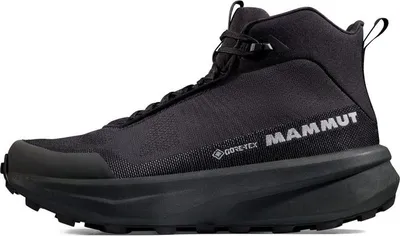 Aenergy Mtn Mid GTX; mittelhoher Wanderschuh von Mammut in Schwarz mit GORE-TEX-Technologie.