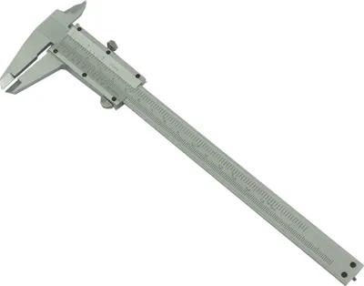 A metal caliper is shown against a white background.