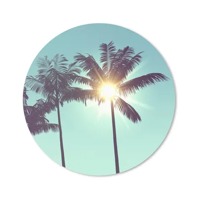 Produktbild von MuchoWow® Mauspad Mousepad Palmen - Sommer - Sonne 50x50 cm - Mousepads - Maus Mat - Pad - Mausunterlage - Vinyl