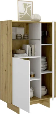 Produktbild von Edgewood - Kommode, 30x81x138h cm Weiß, 4 Regale