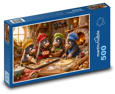 Obrázok produktu pre Puzzle 500 Piskory pečú cukrovinky - martinpuzzle