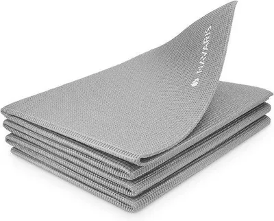 Obrázok produktu pre Uniqoos® Skladacia podložka na jogu, 4 mm – protišmyková PVC podložka, 173 x 61 x 0,4 cm, tmavosivá, skladacia na rozmer 31 x 26 x 6 cm, vhodná na jogu a pilates, pre vnútorné aj vonkajšie použitie