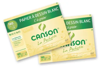 Immagine prodotto di Canson 400061912 °C (2 confezioni da 12 fogli ciascuna, 180 g, 24 x 32 cm, bianco)