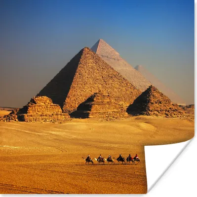 Produktbild von MuchoWow® Poster Ägypten - Pyramide - Wüste 100x100 cm - Babyzimmer