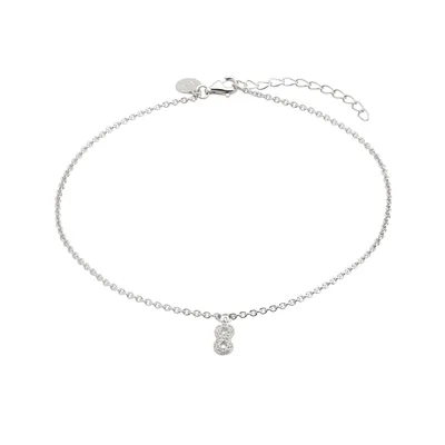Zdjęcie produktu dla Xenox XS3532 Bransoletka na kostkę z zawieszką damska Crazy Daisy Infinity Silver
