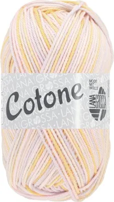 Produktbild von Lana Grossa - Cotone Print 0357 hellgelb zartlila rosa ecru