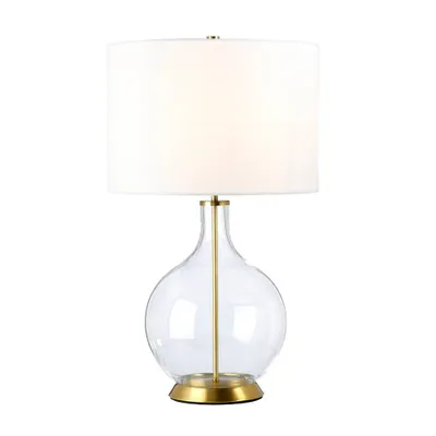 Obrázok produktu pre Stolová lampa, sklo, starožitná mosadz, V 67 cm