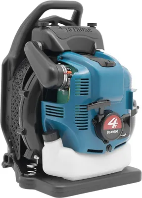 Productafbeelding van 75,6cc benzine-aangedreven rugzakblazer voor bladeren, 4-takt motor, uitrusting met luchtfilterpapier en geluiddemper, instelbare snelheid, handstart