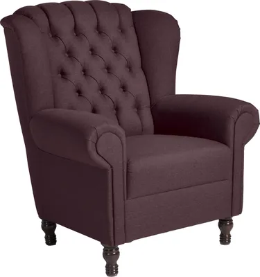 Produktbild von Max Winzer Ohrenbackensessel Vary - Flachgewebe burgund - Maße: 91 x 90 x 101 cm