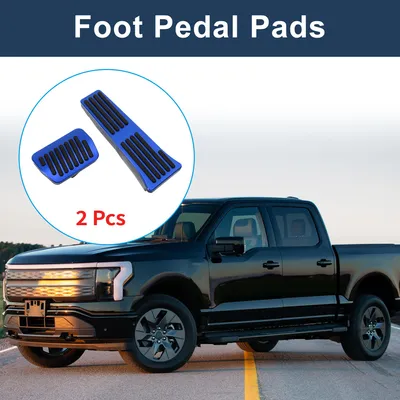 Produktbild von 2 Stück Automatische Fu?pedalauflagen Fu?gaspedalabdeckungen für Ford Explorer 2020-2023 Aluminiumlegierung Blau
