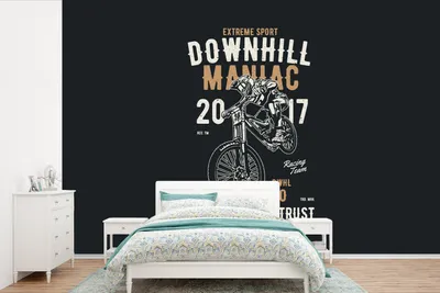 Obrázek produktu pro MuchoWow® Fototapety do obývacího pokoje nebo ložnice tapety vinylové motivy tapety Mancave - Motocykl - Motokros - Vintage 600x400cm