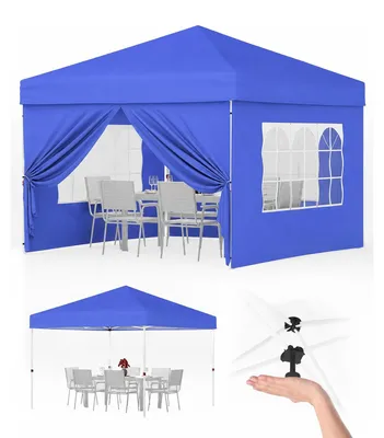 Produktbild von HiMISS Faltpavillon 3x3m Pop-Up Partyzelt wasserdicht winterfest Blau