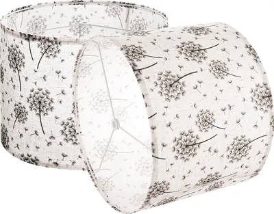 Obrázok produktu pre VEVOR tienidlo bubon 33 x 33 x 25 cm (hore x dole x vysoko), 2 ks stredné náhradné tienidlá z ľanu + PVC, tienidlo pre stolové lampy stojacie lampy závesné lampy (svetlý vzor púpavy)