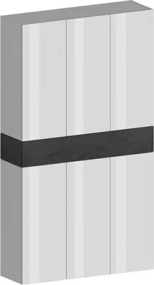 Produktbild von Dmora Schuhschrank Marzio 114x35x200h cm Grau 60 Paar 16 Fächer