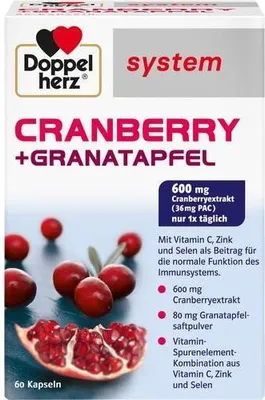 Produktbild von DOPPELHERZ Cranberry+Granatapfel system Kapseln