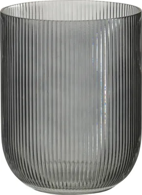 Produktbild von J-Line Vase Gestreift Glas Schwarz Medium