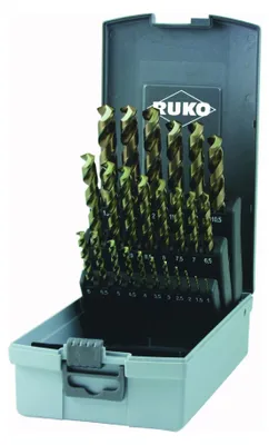 Immagine prodotto di RUKO 228215RO HSSE-Co 5 Metal twist drill bit set 25-piece DIN 338 Triangular shank 1 Set