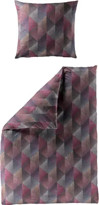 Produktbild von BIERBAUM Bettwäsche Mako-Satin plum 155x220cm, mit 1 Kissen Bettbezug