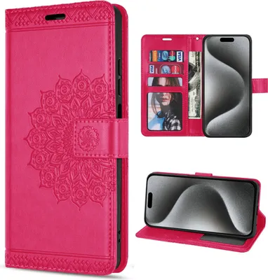 Produktbild von Hülle für iPhone 15 / 15 Pro / 15 Plus / 15 Pro Max Handyhülle Handy Tasche Etui iPhone 15 Pro Max Pink