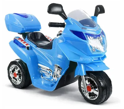 Produktbild von Elektromotorrad für Kinder HC8051 Blau Motorsound Hupe Melodien Motorrad