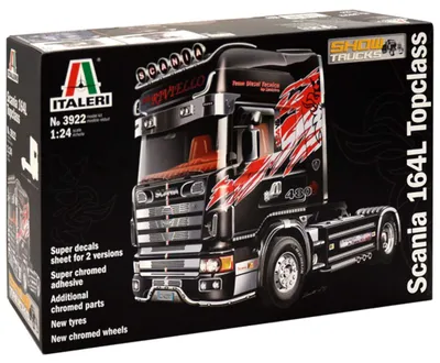 Modellbausatz Scania 164L Topclass 1:24, 242 mm, Chromteile