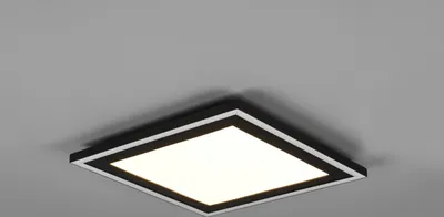 Produktbild von LED-Deckenleuchte - Weiß - Schwarz matt - Kunststoff - 33 x 33 cm