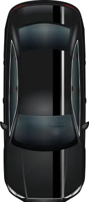 Produktbild von Rennstreifen Set Schwarz Glanz/Silber Streifen Stripes Zubehör Auto Haube Dach
