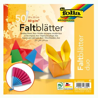 Produktbild von folia Faltblätter "DUO" 200 x 200 mm 50 Blatt