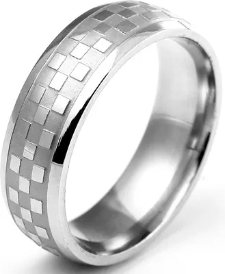 Image de Bague Wade Argenté pour Homme - Taille 69mm en Acier Inoxydable KP17324
