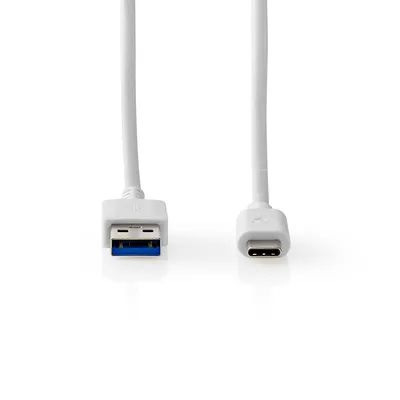 Obrázok produktu pre Nedis USB kábel - USB 3.2 Gen 1 - USB-A samec - USB-C samec - 60 W - 5 Gb/s - poniklovaný - 1,00 m - okrúhly - PVC - biely - krabica
