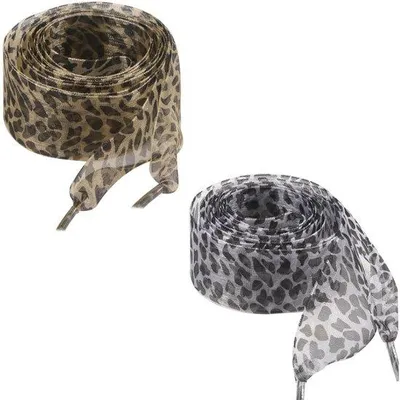 Productafbeelding van Schoenveters 130 cm - Leopard Patroon - Satijnen Veters - Antislip - Duurzaam - Geschikt voor Sneakers