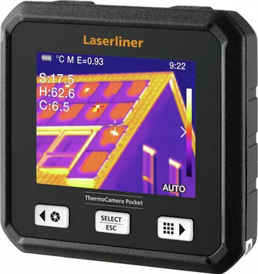 Obrázek produktu pro Laserliner ThermoCamera Pocket, -20 - 550 °C, 50 mK, 9 Hz, 2 °C, uncooled microbolometer, Černá