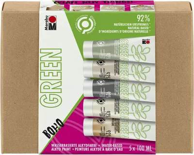 Produktbild von Marabu GREEN Alkydfarbe Set Boho 5x100ml