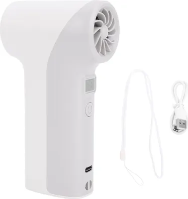 Obrázok produktu pre Ručný turbo ventilátor 40000 otáčok za minútu Vysoká rýchlosť 5 rýchlostí Nabíjateľný s LED svetlom sivý