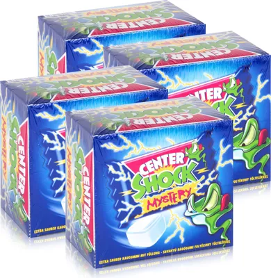 Produktbild von Center Shock Mystery 100 Stück - Extra saurer Kaugummi mit Füllung (4er Pack)