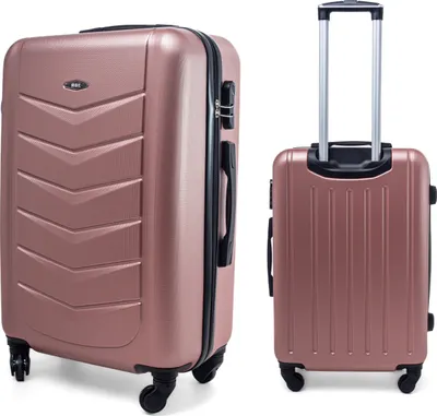 Zdjęcie produktu dla RGL 520 XL Walizka ABS z twardą skorupą Uniwersalne kółka 360° Zamek szyfrowy Teleskopowa rączka Rozmiar: XL Kolor: Rose Red