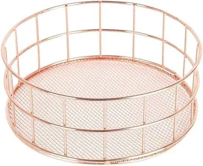 Zdjęcie produktu dla Metalowy pojemnik do przechowywania, różowy, do biura i sypialni
