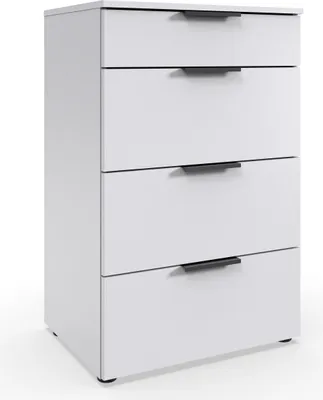 Produktbild von Hochkommode >OXFORD< in WEISS - 54x84x41cm (BxHxT)
