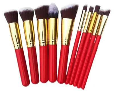 Produktbild von Technique PRO Make-up Pinsel Set 10-teilig Rot und Gold